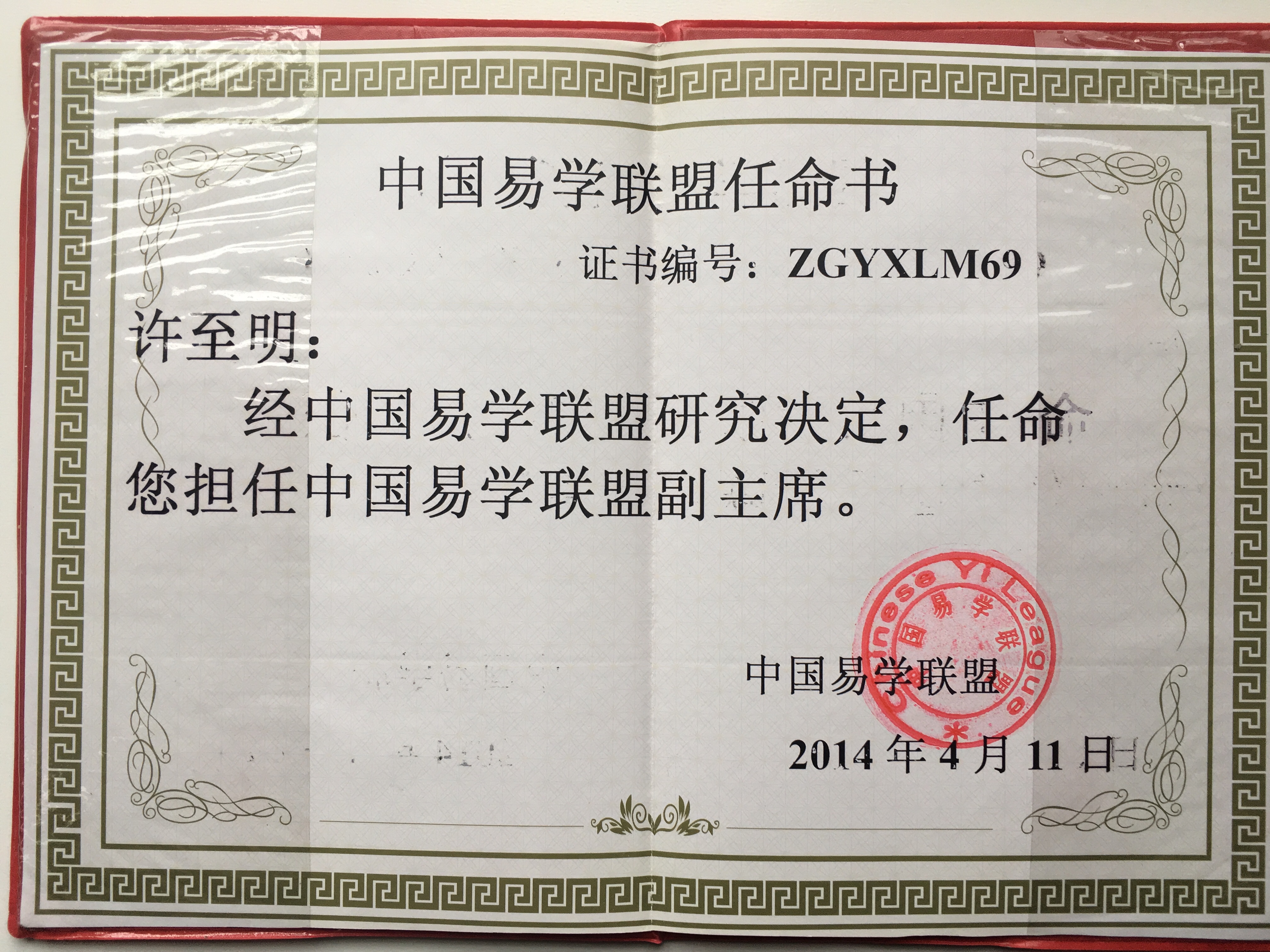 中国易学联盟副主席